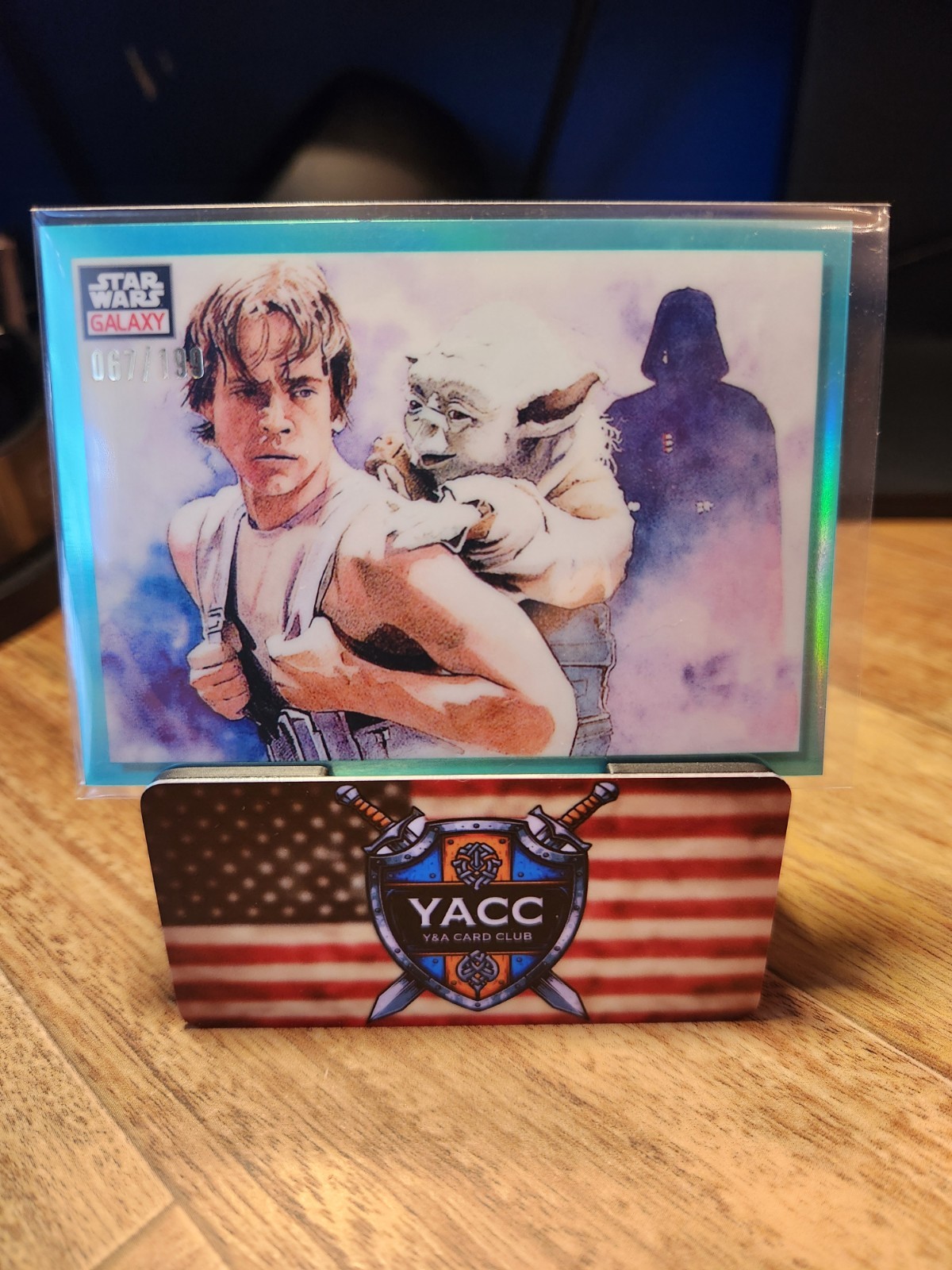 2023 Topps Chrome Star Wars Galaxy Weight Of Destiny Aqua Refractor /199 #30