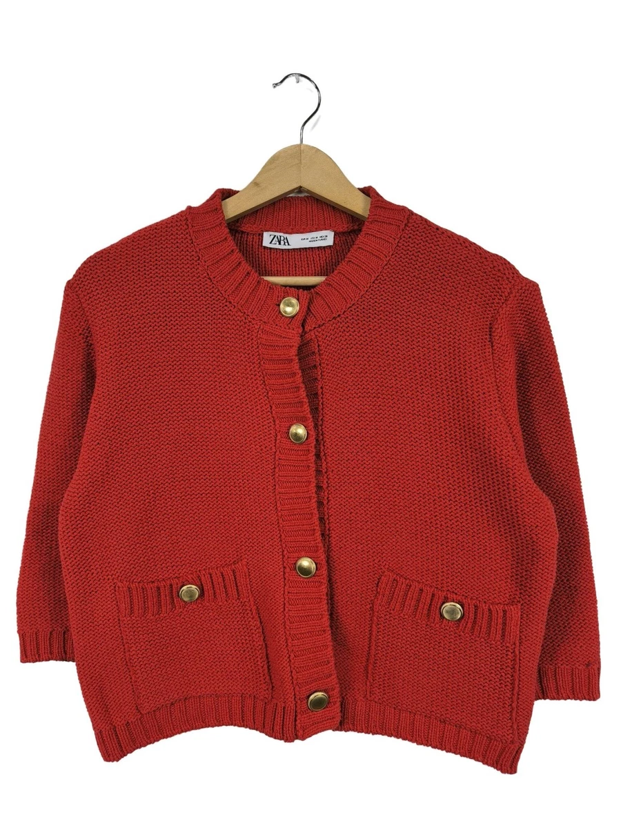 Cardigan Orange Zara Taille M – Neuf Sans étiquettes, Parfait Pour L'automne !