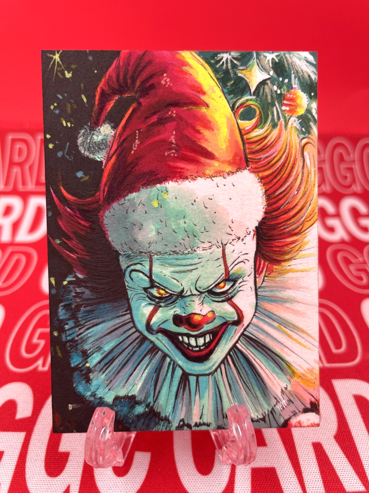 【Christmas Limited】GGC Studio Pennywise Artist Hand Drawn Auto Sketch Card 1/1