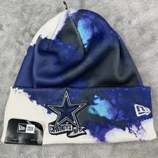 Dallas Cowboys New Era Ink Dye On-field Headwear Beanie Tie Dye New NFL