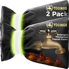 Outdoor Faucet Covers for Winter Freeze Protection, Hose Bib 2 Pack, Black