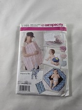 Simplicity Pattern 2165 Baby Accessories Nursing-Diaper Cover Bunting UNCUT