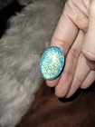 Druzy quartz  Natural Stone 925 Sterling Silver Ring Size 6.5 — photo 3