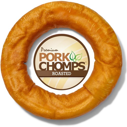 Pork Chomps Roasted Pork Skin Dog Chew, 6-inch Bagel, 1 Count