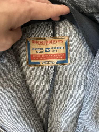 DIESEL Men’s Gray Denim Blazer Jacket Casual Suit Med - Picture 3 of 9