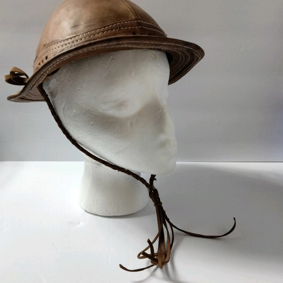 Sombrero de Vaquero Tradicional Brasileño de Cuero para Niños, Marrón Medido 6.5" en el Interior Foto 4 de 4