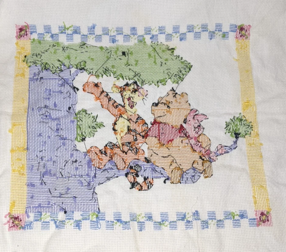 Leisure Arts Winnie The Pooh Tree Branch Cross Stitch Completed 12”X13” - Image 4 of 4