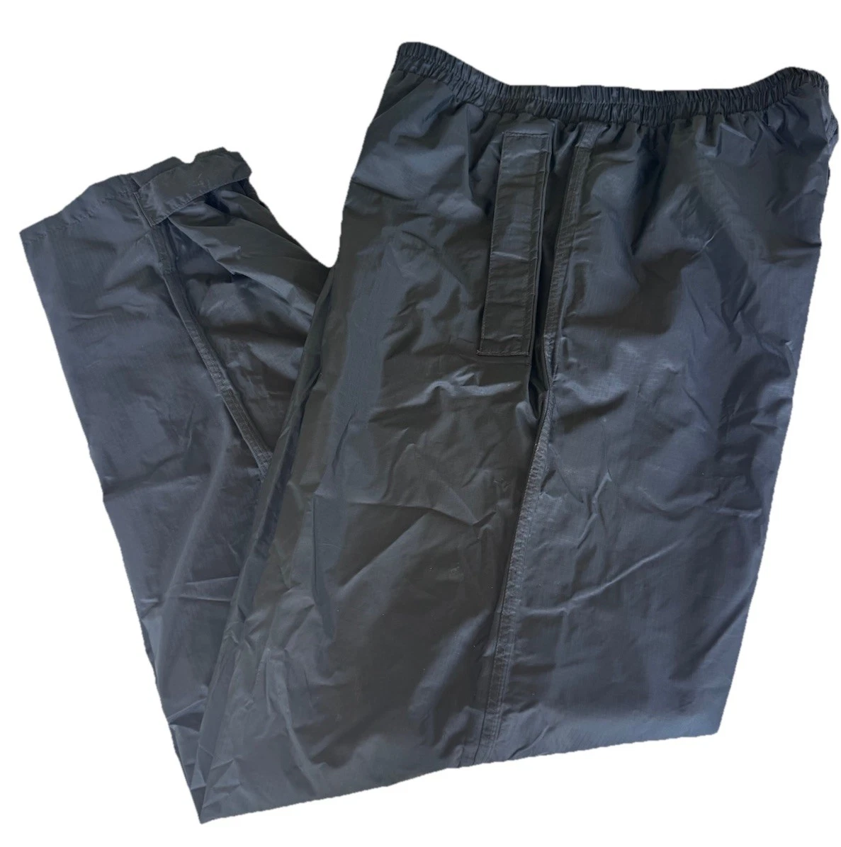Sierra Sport LARGE Rain Pants Waterproof Windproof Breathable Zip Pockets Black