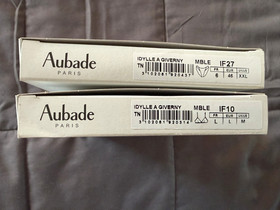 Aubade Idylle A Giverny brief XXL and wireless bralette M Blue/Ivory