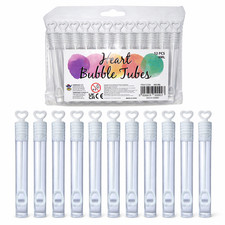 12x Heart Bubble Tubes White Wedding Favours Bag Filler Party Table Decoration