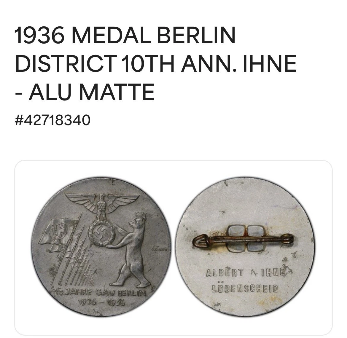 银色1936 年德国硬币| eBay