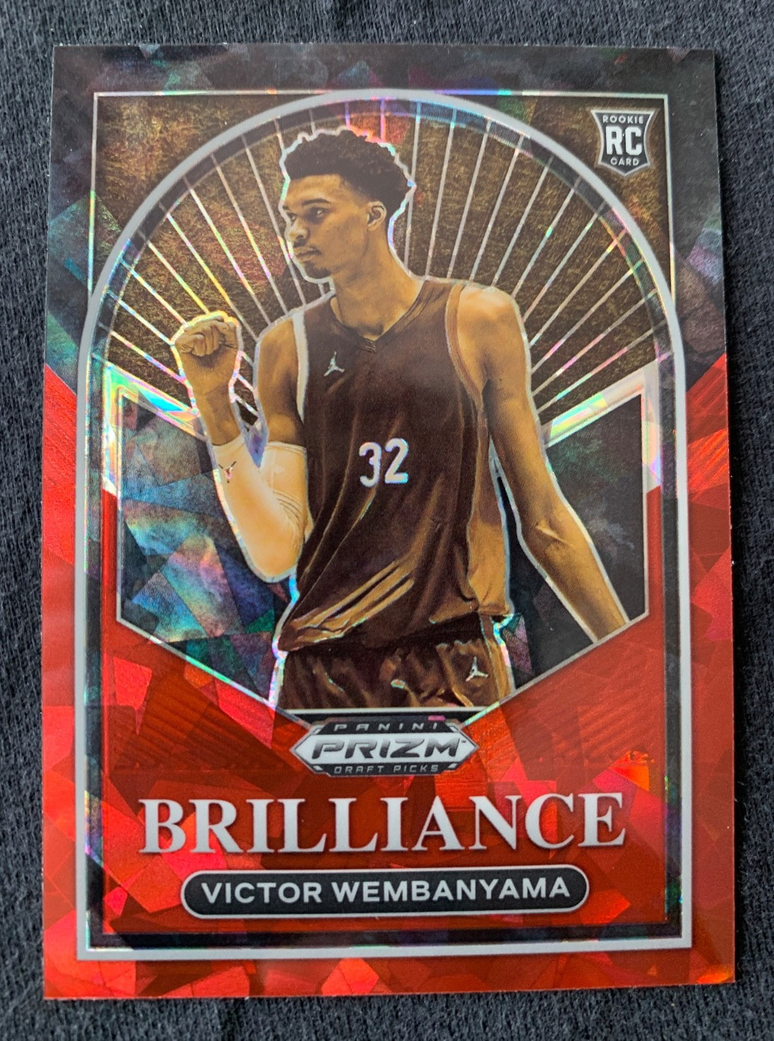 2023 Prizm Draft Picks Brilliance #1 VICTOR WEMBANYAMA RED ICE (ROOKIE CARD)