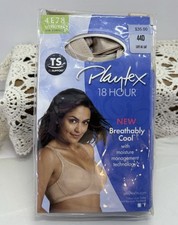 Playtex Bra Wirefree 44D Cafe Au Lait Moisture Management NEW 18 Hour