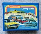 1978 Vintage Matchbox Carry Case Original Blue Trays with Diecast Lot 50+ Cars