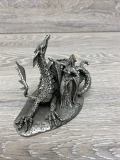 Hudson Pewter Liberty Queen Sorceress Dragon 4535 Fantasy 1988 Vintage