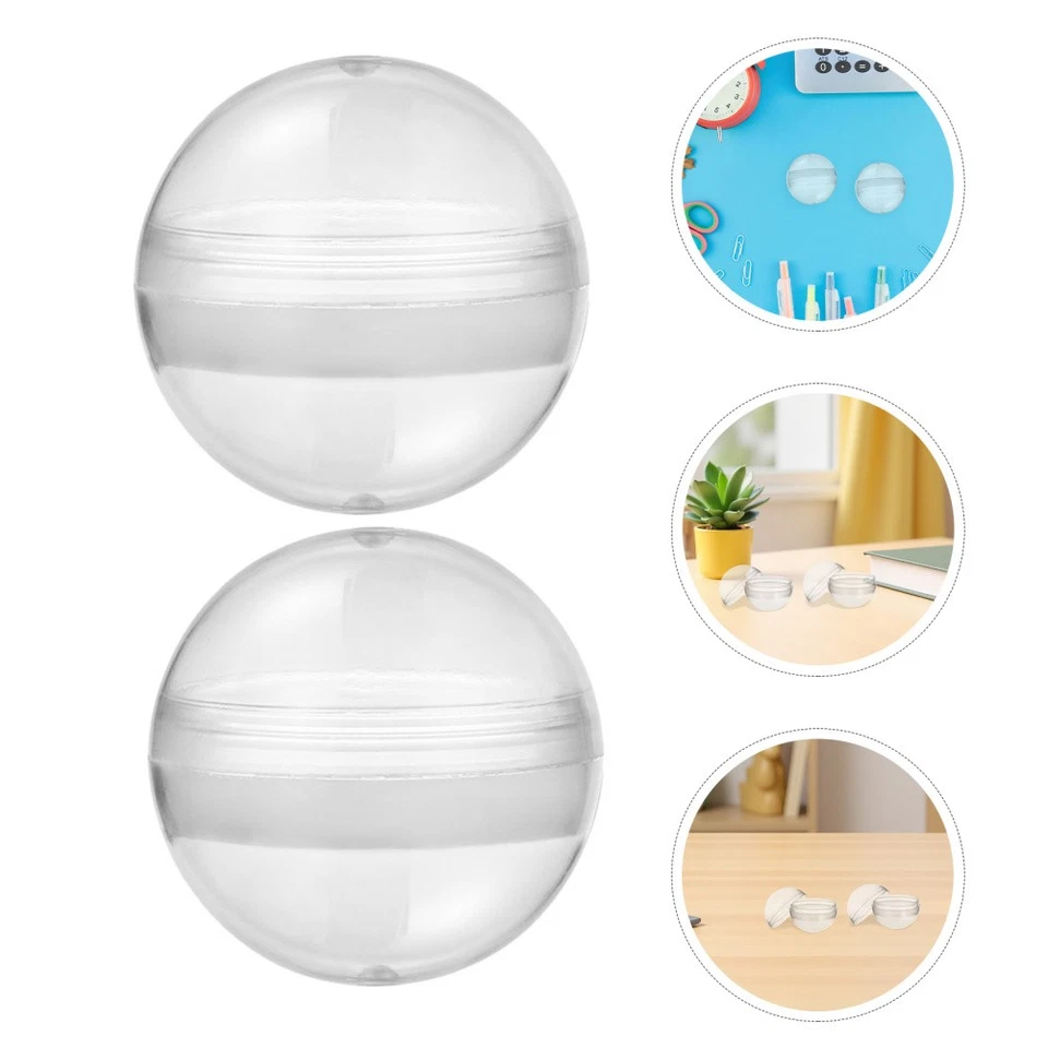 60 Pcs Capsule Vuote Palline Plastica Trasparente Sfere Di Riempibili Rotonde - Immagine 2 di 4