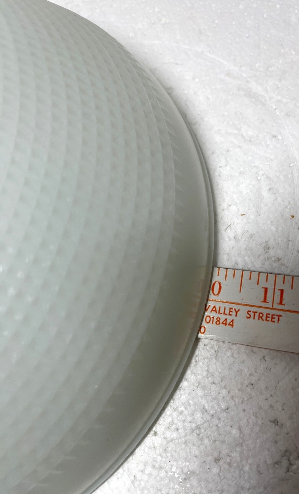 Issue With Patterns Vintage White Milk Glass Ribbed Pattern Lamp Shade 11