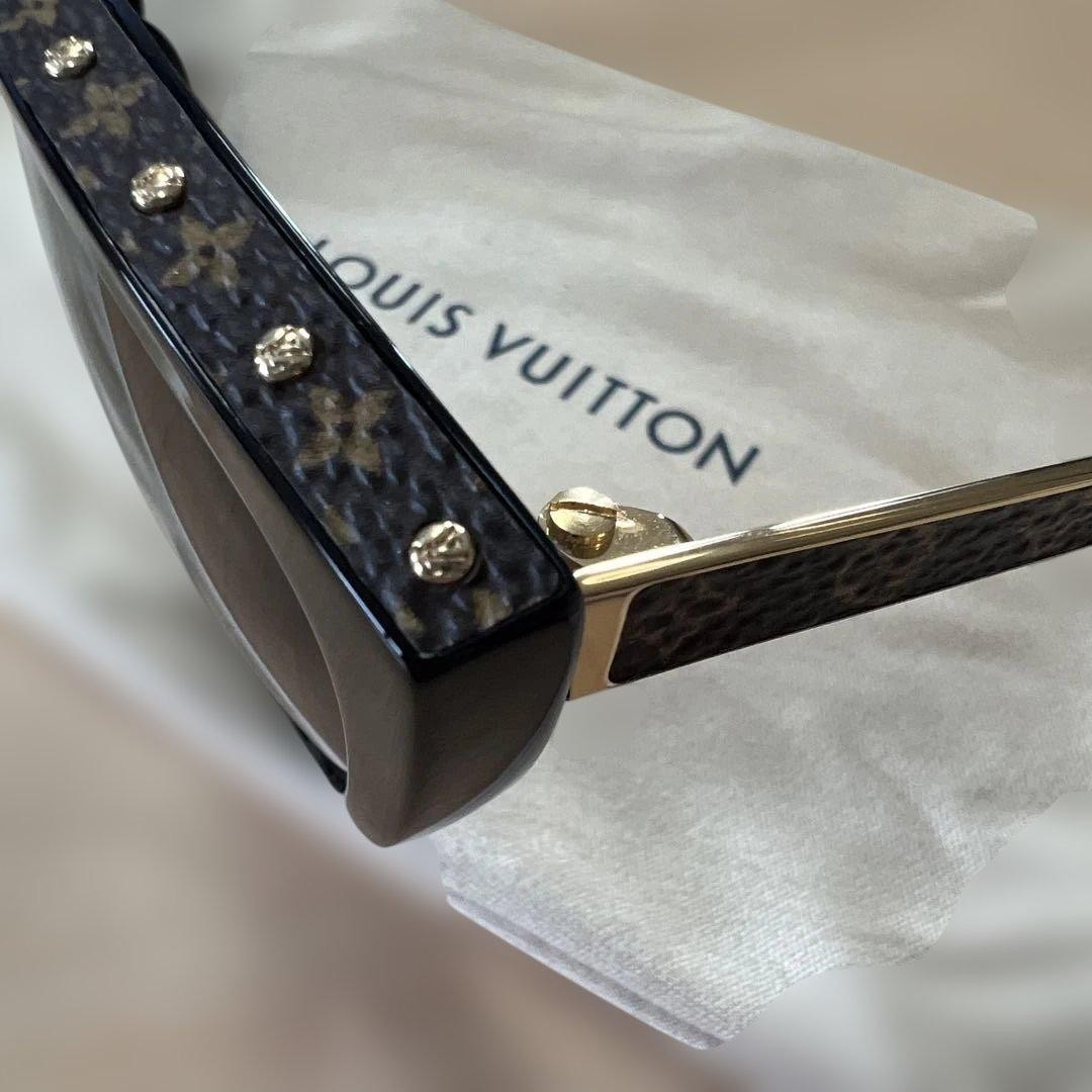 LOUIS VUITTON La Boum Sunglasses Black Frame Brown Lens Women's Eyewear Cased thumbnail 17