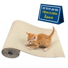 2 Pack 78 Inch Cat Scratch Mat for Couch Trimmable Carpet Protector 1 Pcs
