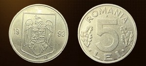 Romania 5 Lei 1993