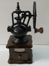Manual Coffee Bean Grinder Vintage Antique Wooden Hand Grinder Coffee Grinder