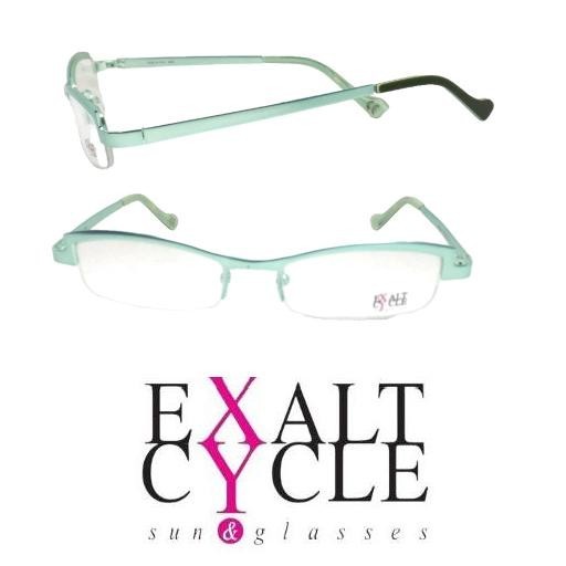 Frames for Eyeglasses Woman Man Metal Exelettra Exalt Cycle Green