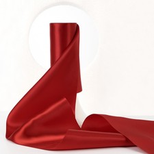 Red Satin Ribbon 6 Inch x 10 Yards DoubleFaced Wide Chair Sashes Decor Bows