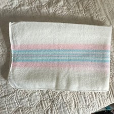 Hospital Receiving Blanket White Pink Blue Striped Flannel Swaddle 30x40