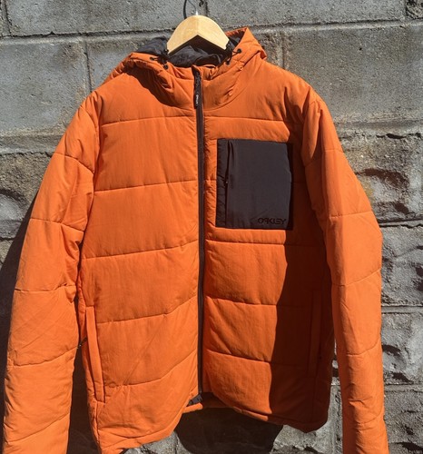 Oakley Tahoe Puffy Herren Snowboardjacke Größe Medium Orange Software Y2K RC - Bild 2 von 6