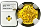 1854 California Gold Indian Head - Wreath Round Token - NGC MS 63   C1069