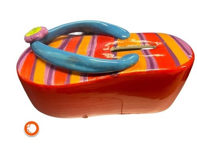 2000er  Ritzenhoff Breker Flip-Flop Designer Porzellan Sparschwein