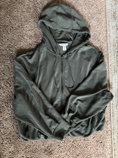 Athleta Olive Green Full Zip Hoodie XL Soft Stretch Lightweight Jacket