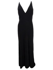 Xscape Women's Side-Slit Gown (8, Black)