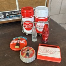 🔥 Vintage Coca Cola Collectible Lot Salt And Pepper Shaker Refrigerator Magnets