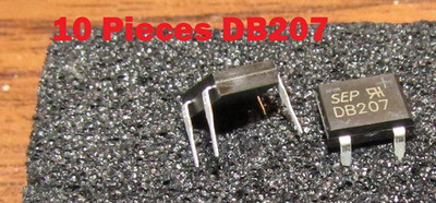 10pcs DB207 B207 DIP4 Bridge Rectifiers 1000V 2A IC, USA stock