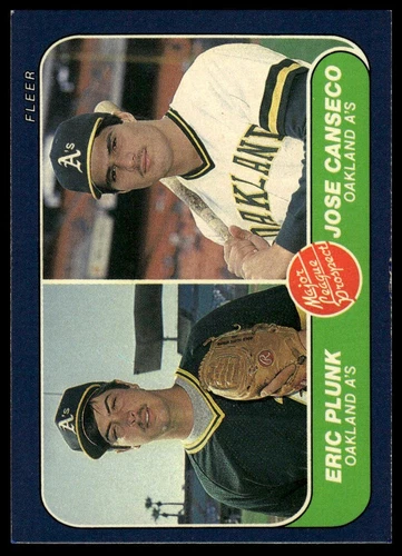 1986 Fleer #649 Jose Canseco/Eric Plunk Rookie!