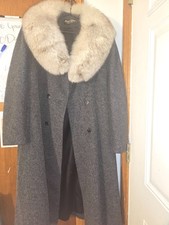 Vintage Wool Coat with Fox Fur Collar