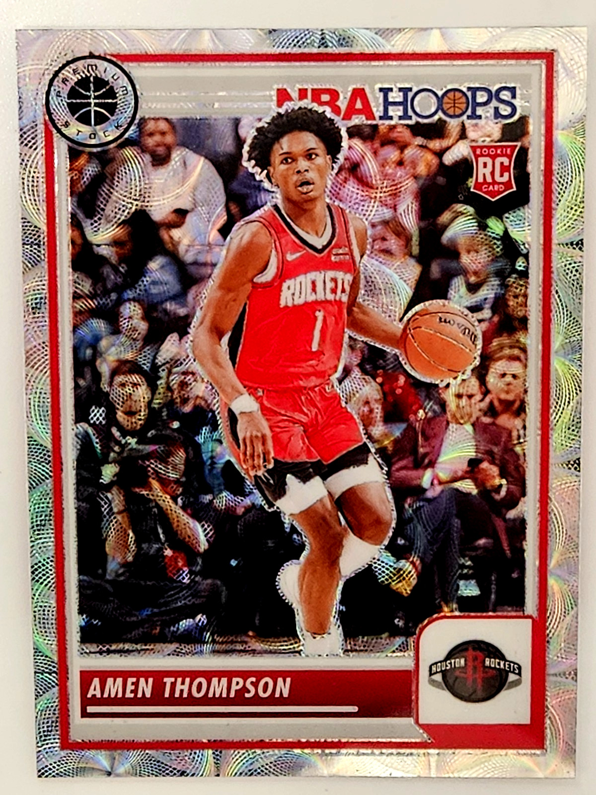 2023-24 Panini NBA Hoops Premium Stock #86 Amen Thompson Rookie Scope SP RC