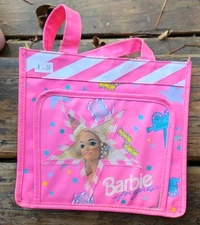 Vintage Mattel Barbie 1991 Pyramid Handbags Purse Pink Vinyl
