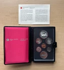 1981 Royal Canadian Mint 7-coin, double dollar proof set .500 $1 silver Railway