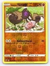 Galarian Yamask 101/192 Common Rebel Clash Pokemon Reverse Holo MP
