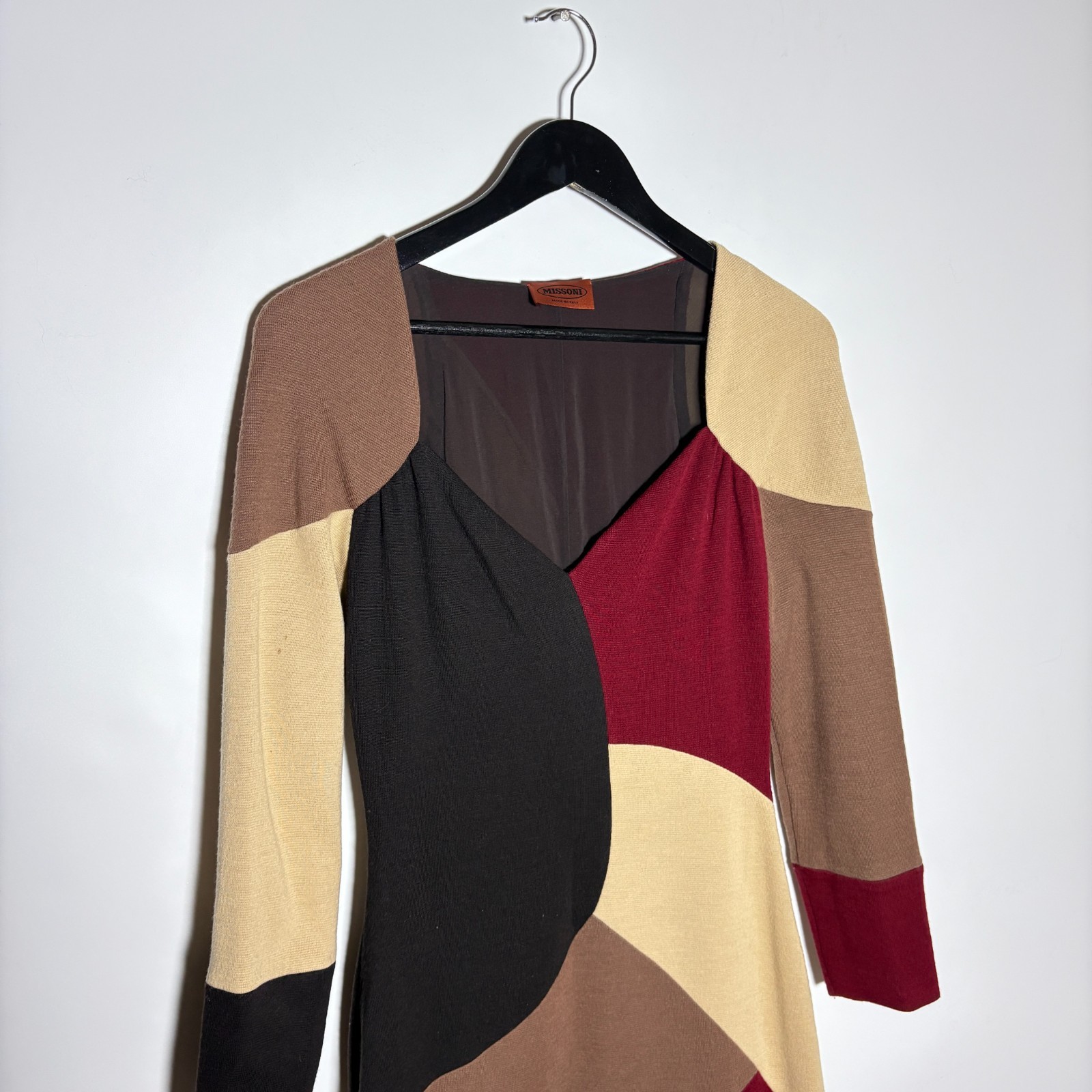 Missoni Patchwork Wool Blend Knit Long Sleeve Swe… - image 2