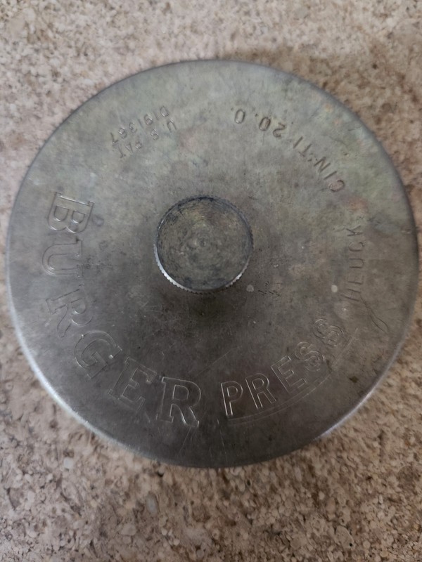Heuck Vintage Aluminum Hamburger Press Metal Burger Mold 1960s