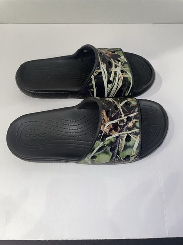 Crocs Slides Sandals Mens 9 Womens 11 Camo - Picture 4 of 5