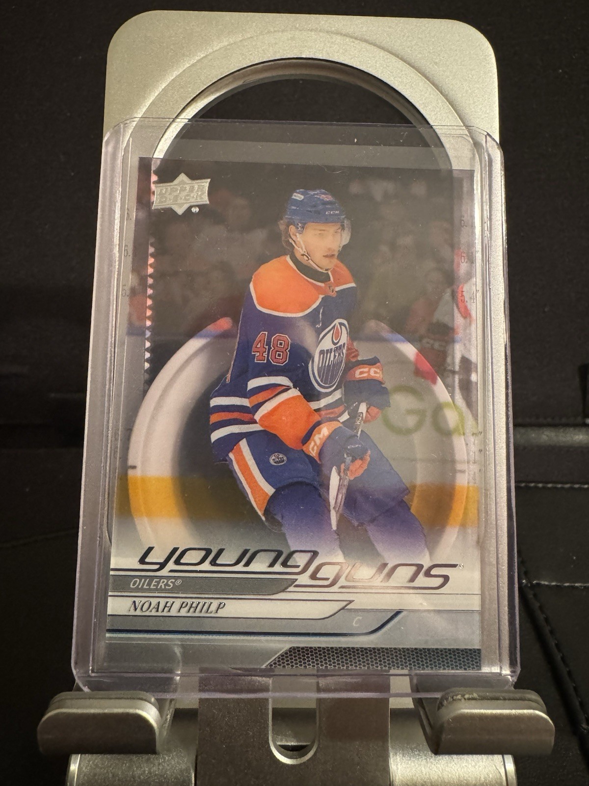 2024-25 Upper Deck Series 2 Clear Cut Young Guns #495 Noah Philp Oilers Rookie