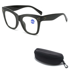 Stylish Anti Blue Light Reading Glasses Women Oversized Square Computer Readers