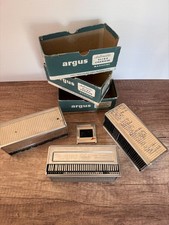 Vintage Argus Automatic Slide Changer Magazines Lot 3 Boxes 35mm Photo Props