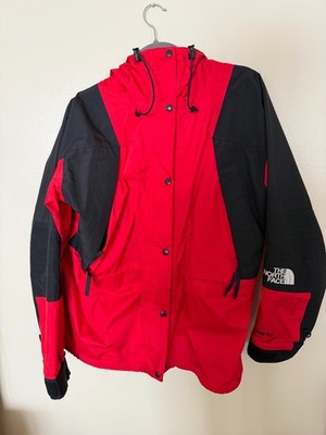 The North Face Vintage 90s Gore Tex Shell Rain Jacket Red Black Women's Large