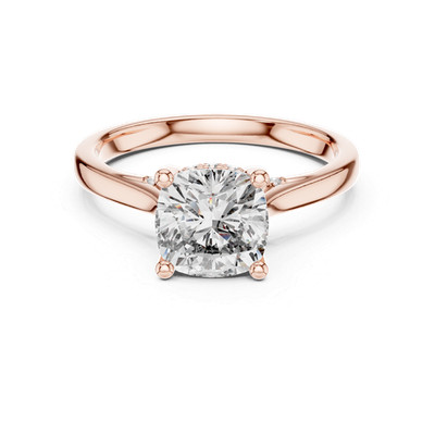 2.41ct Designer Cushion 28p lab Created Diamond Precision Ring 925 Silver b992