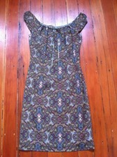 ABS by Allen Schwartz green dress with paisley print size 4 ViNTAGE 1990s